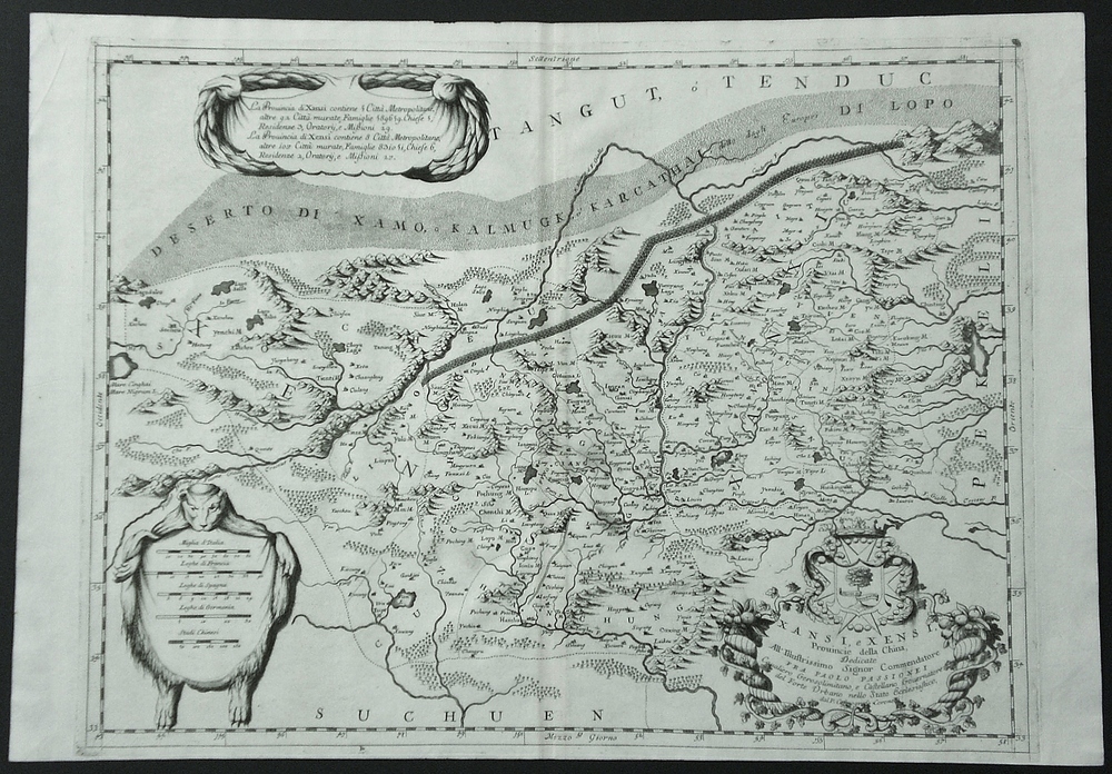 VINCENZO CORONELLI Xansi, e Xensi Provincie della China (1694)