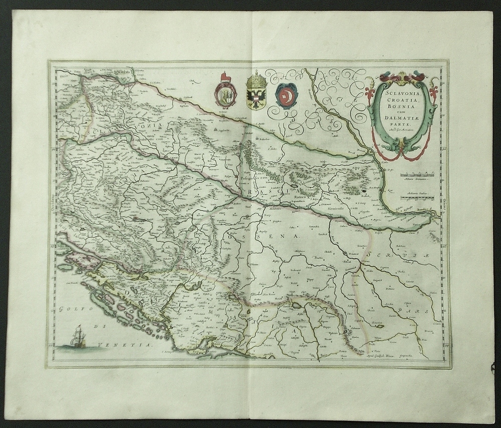 Blaeu, W.J.: Sclavonia, Croatia, Bosnia cum Dalmatiae parte