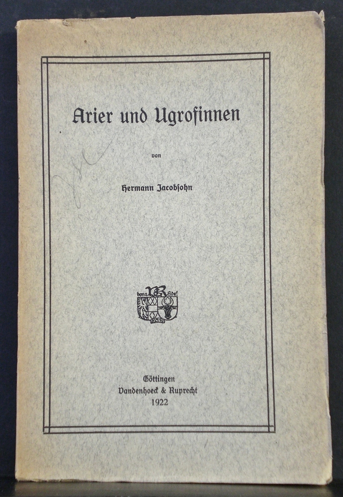 Jacobsohn, Hermann: Arier und Ugrofinnen - kansatiede