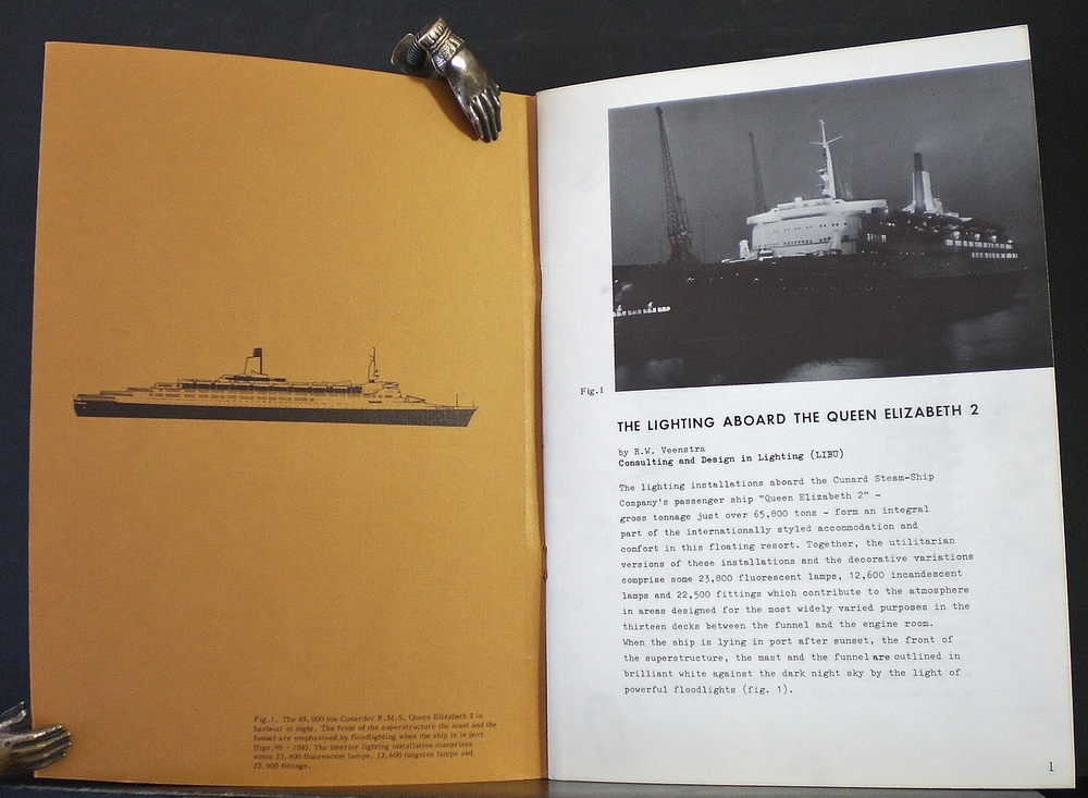 The lighting aboard the S.S. Queen Elisabeth 2
