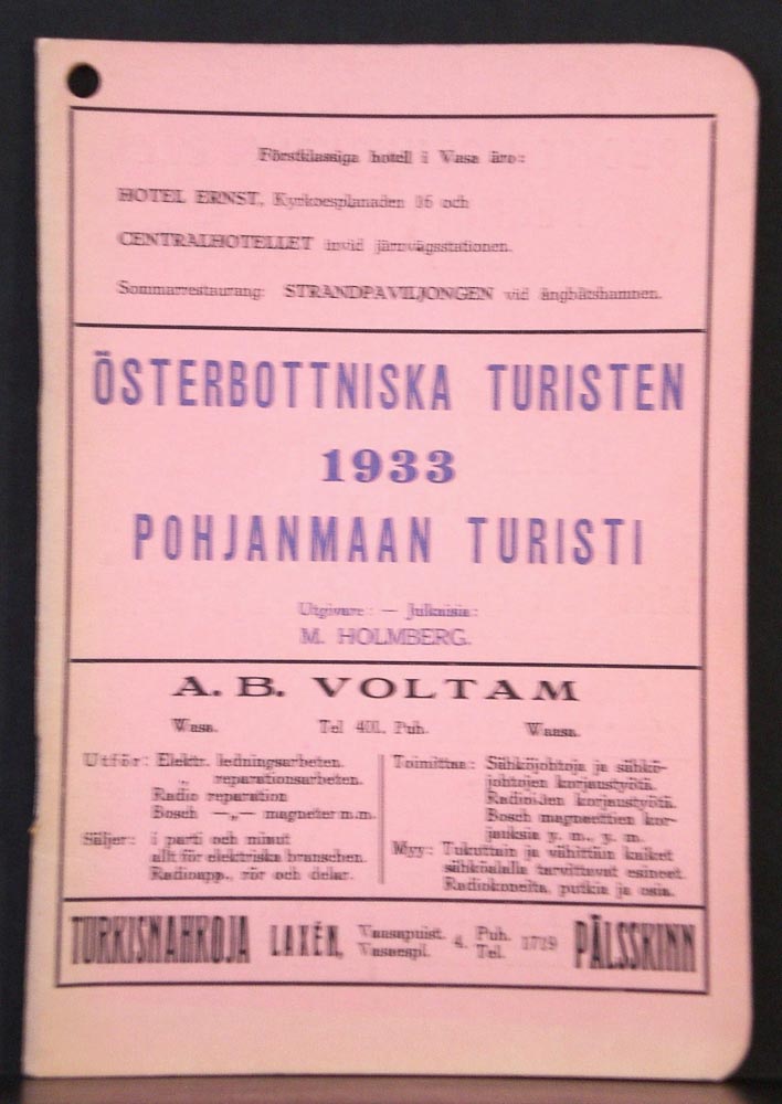 Österbottniska turisten 1933 Pohjanmaan turisti