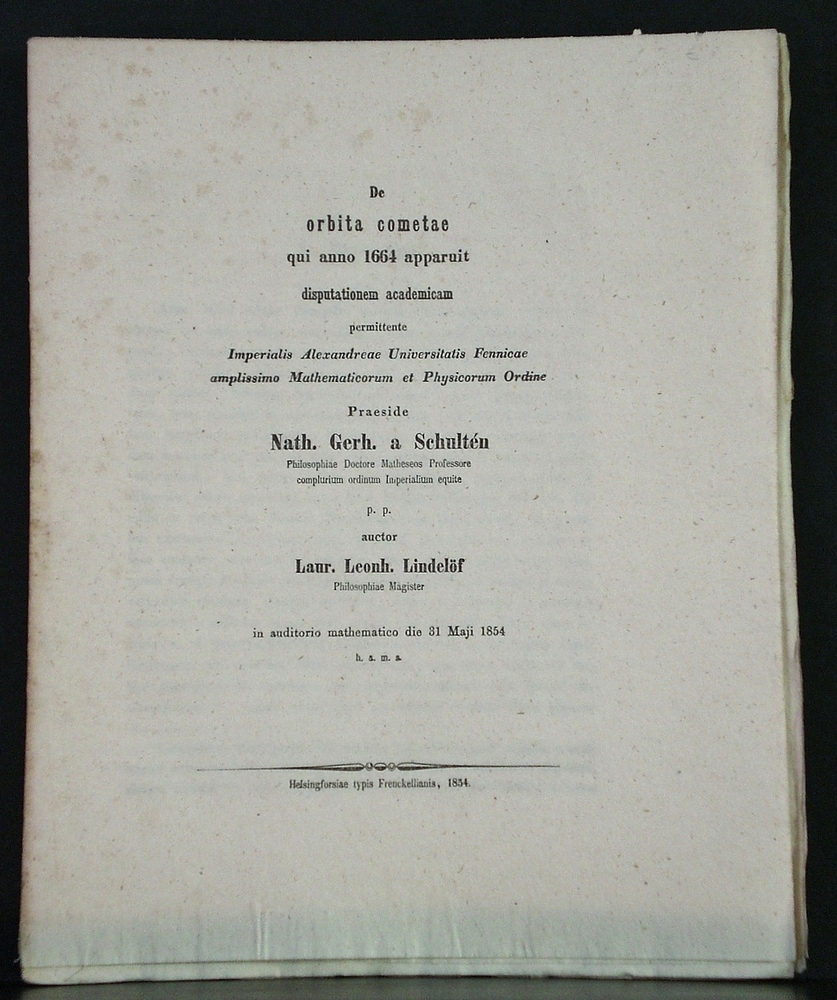 De orbita cometae qui anno 1664 apparuit (1854)