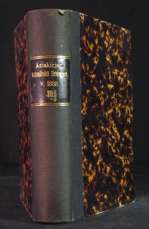 Asiakirjat valtiopäiviltä Helsingissä vuonna 1888