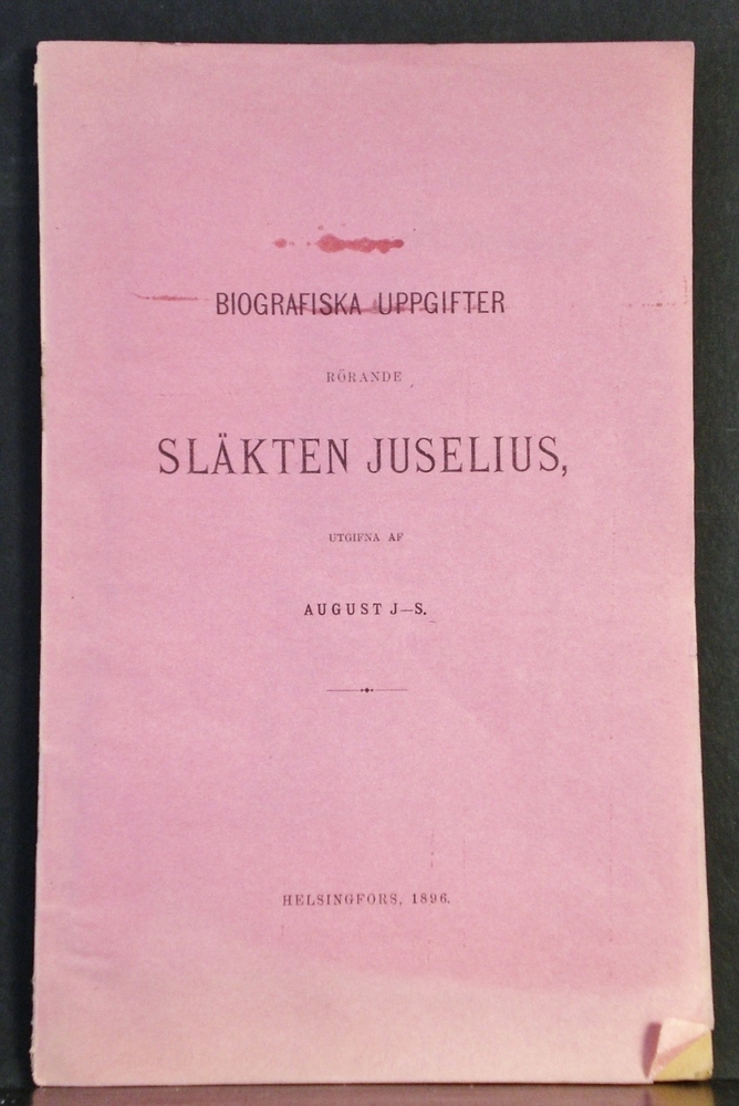 Biografiska uppgifter rörande släkten Juselius