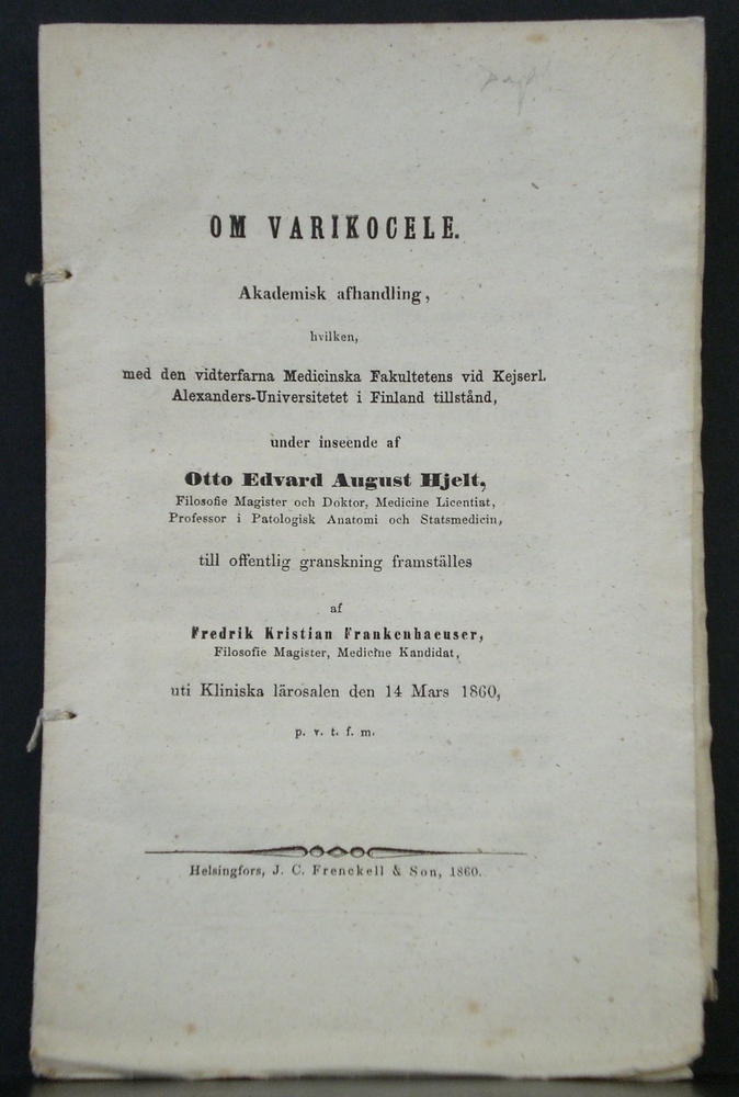 Om varikocele (1860)
