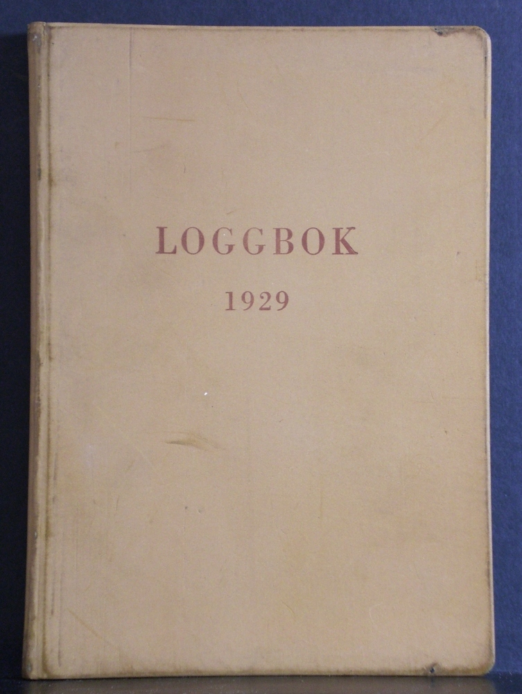 Loggbok förd på S/S Thjelvar 1929