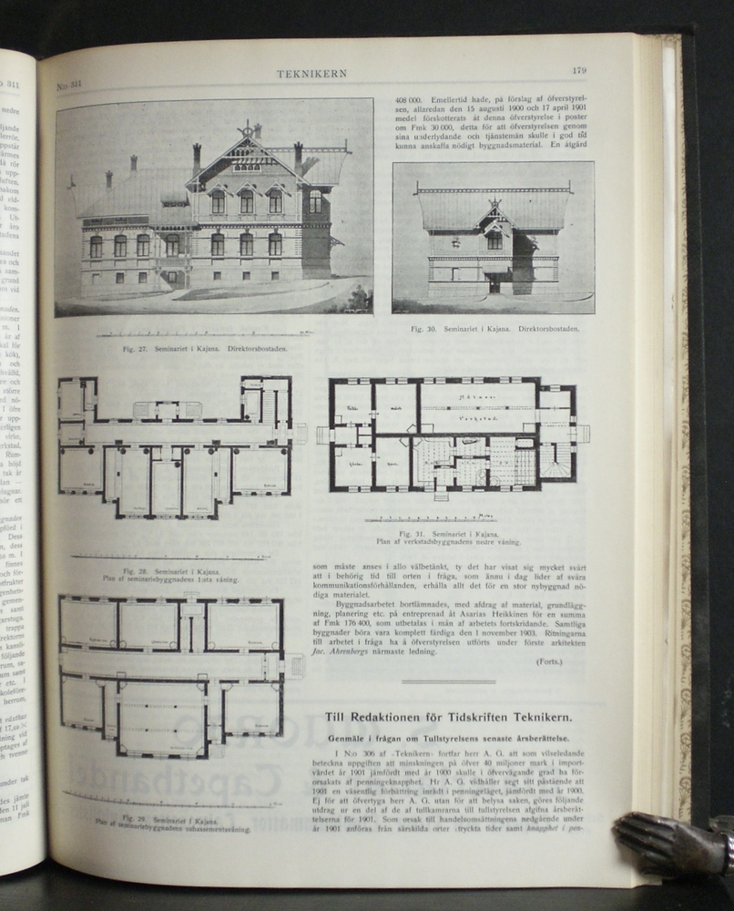 Teknikern 1903. Tidskrift för byggnadskonst, ingeniörvetenskap, maskinbyggnad, geodesi, elektroteknik, teknologi, teknisk undervisning och i sammanhang därmed stående ämnen