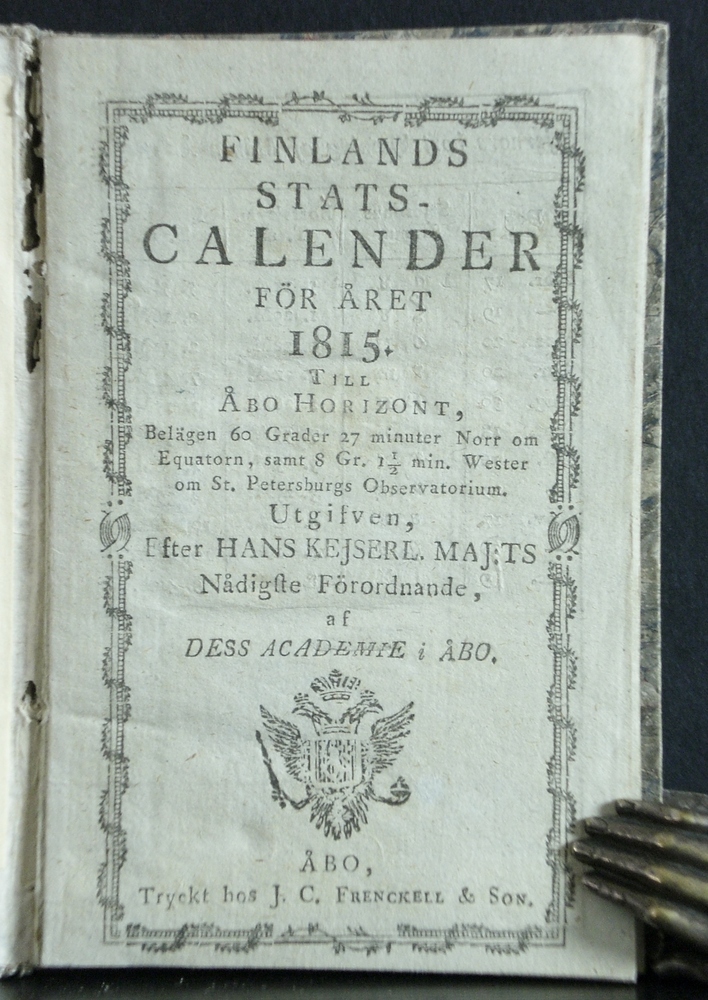 Finlands Statscalender för året 1815