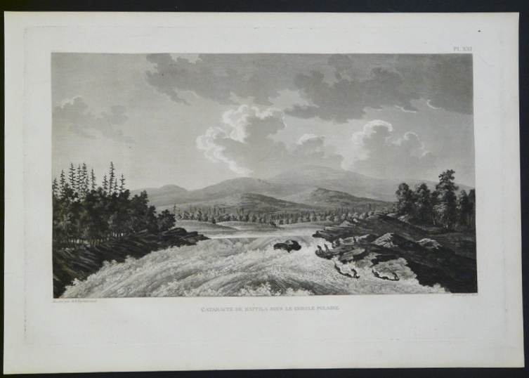 A.F. SKJÖLDEBRAND Cataracte de Kattila sous le Cercle polaire (1801)