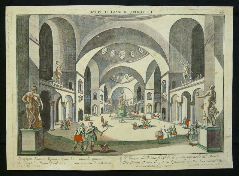 Vue d'Optique: Probst, Georg Balthasar: Le temple de Diane d'Ephese. Il Tempio di Diana d'Epheso