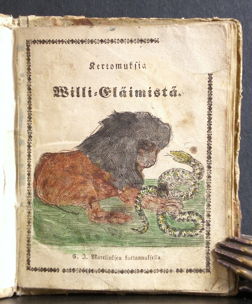 AHLQVIST FREDRIK Kertomuksia Willi-Eläimista (1857)