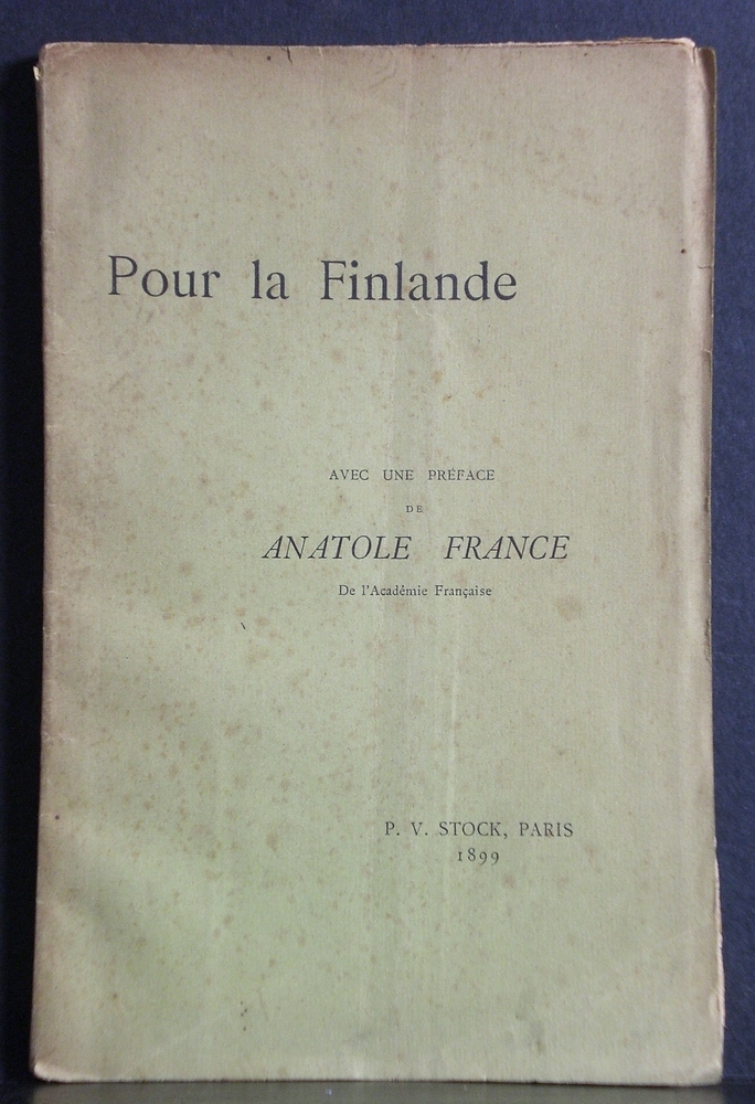 René Puaux - Anatole France Pour la Finlande, sa crise actuelle
