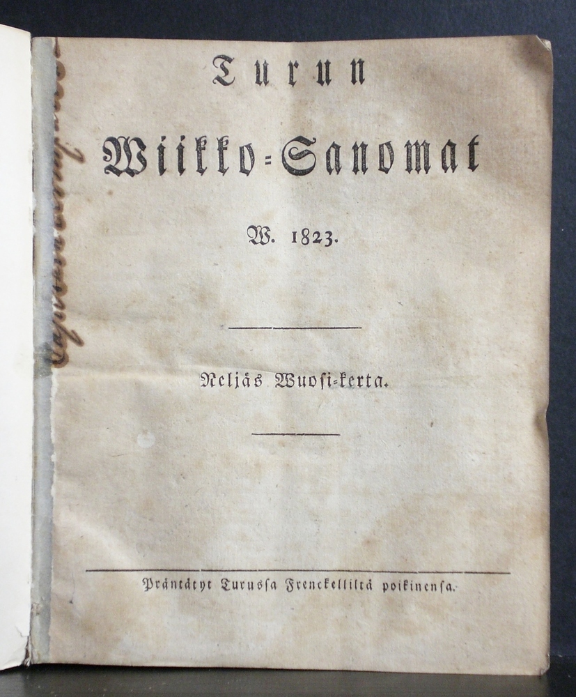 Turun Wiikko-Sanomat w. 1832