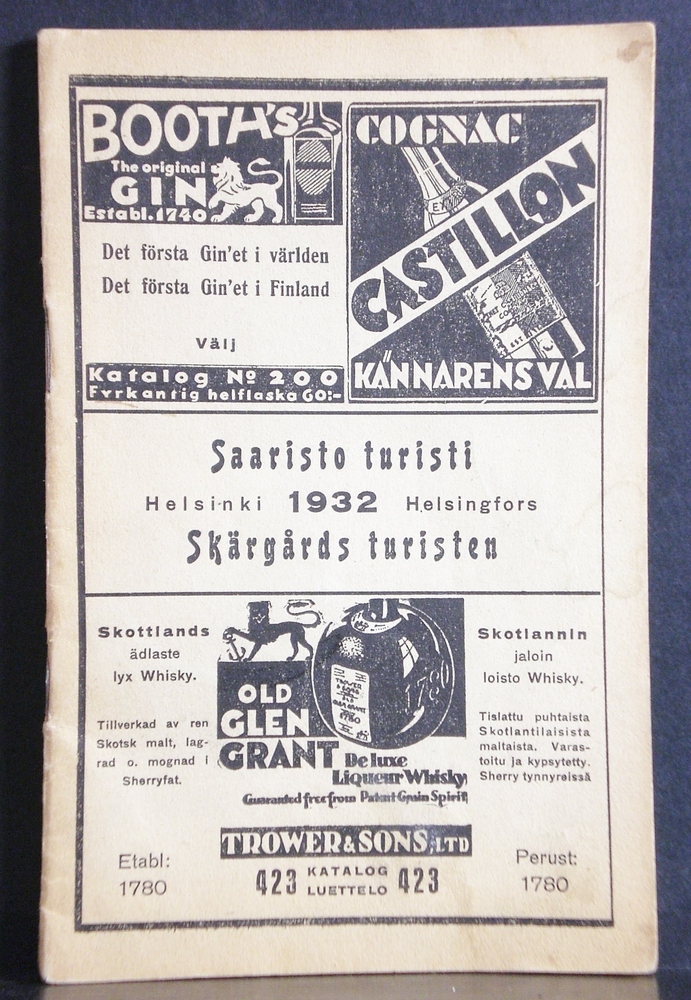 Saaristo turisti Helsinki 1932 Skärgårds turisten Helsingfors 1932