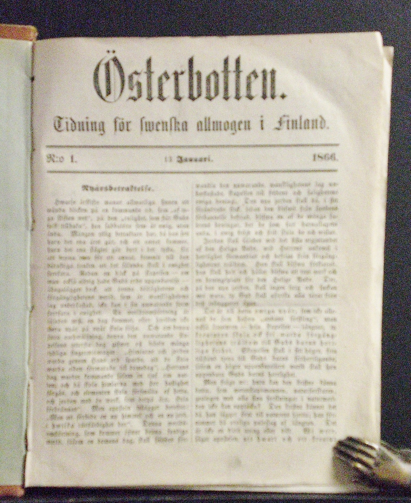 Österbotten. Tidning för den swenska allmogen i Finland 1866