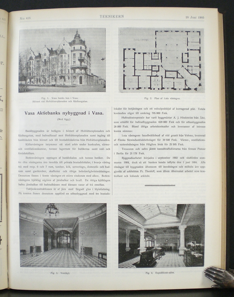 Teknikern 1905. Tidskrift för byggnadskonst, ingeniörvetenskap, maskinbyggnad, geodesi, elektroteknik, teknologi, teknisk undervisning och i sammanhang därmed stående ämnen