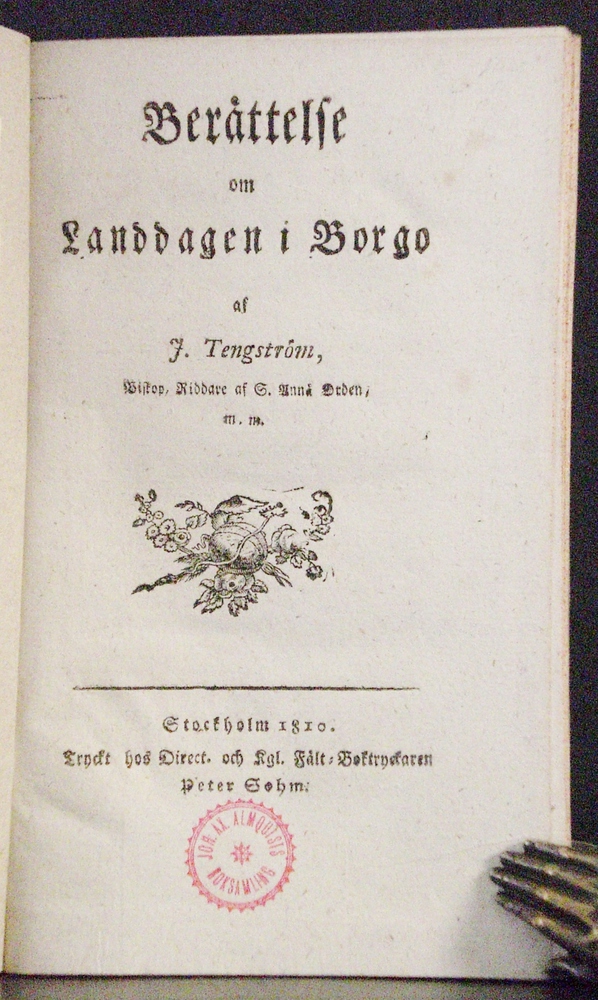 Jacob Tengström Berättelse om Landdagen i Borgo (1810)