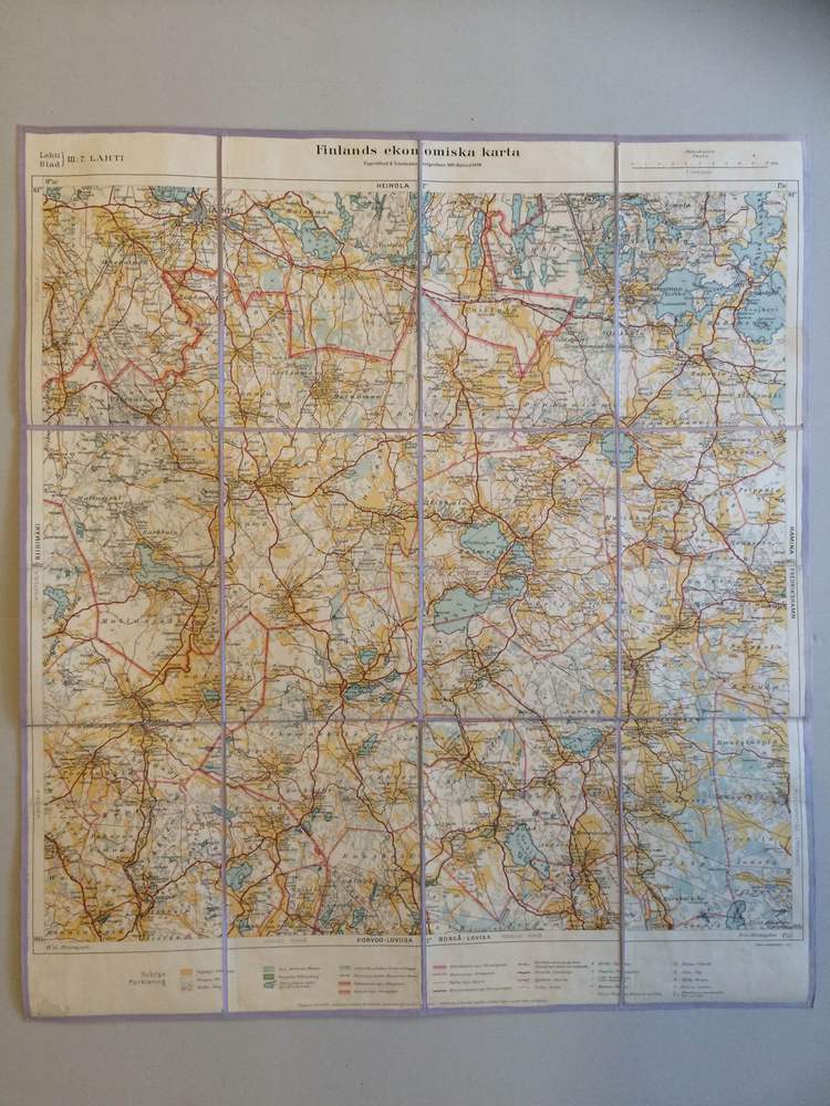 Lahti. Finlands ekonomiska karta (1921)