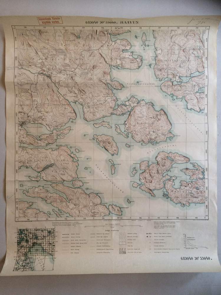 Haavus. Topografinen kartta (1928)