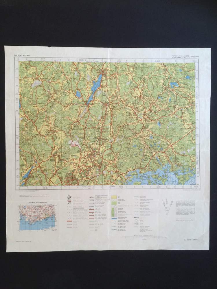 Kerava - Sipoo. Topografinen kartta (1954)