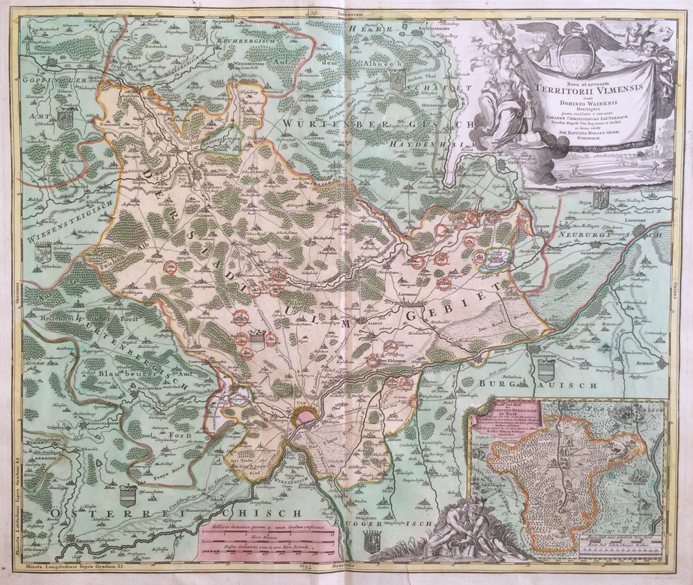 Homann, Joh. Bapt.: Nova et accurata Territorii Ulmensis cum Dominio Wainensi Descriptio