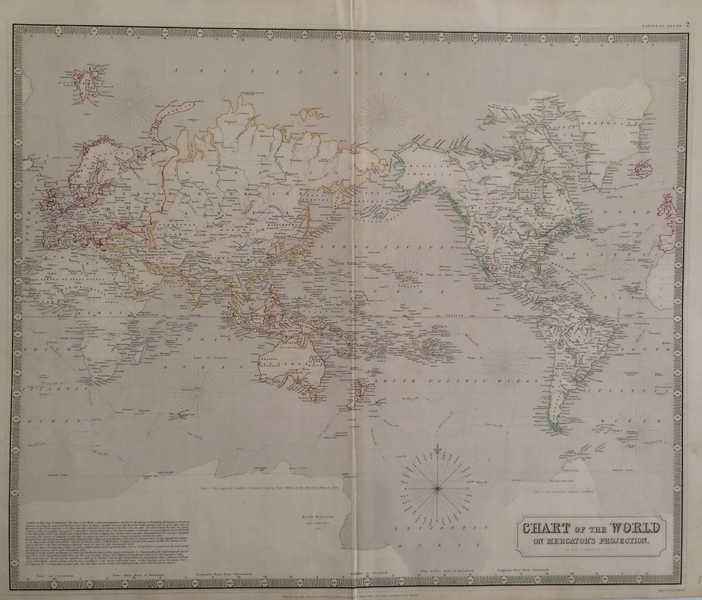 Johnston, A. K.: Chart of the World on Mercator's projection