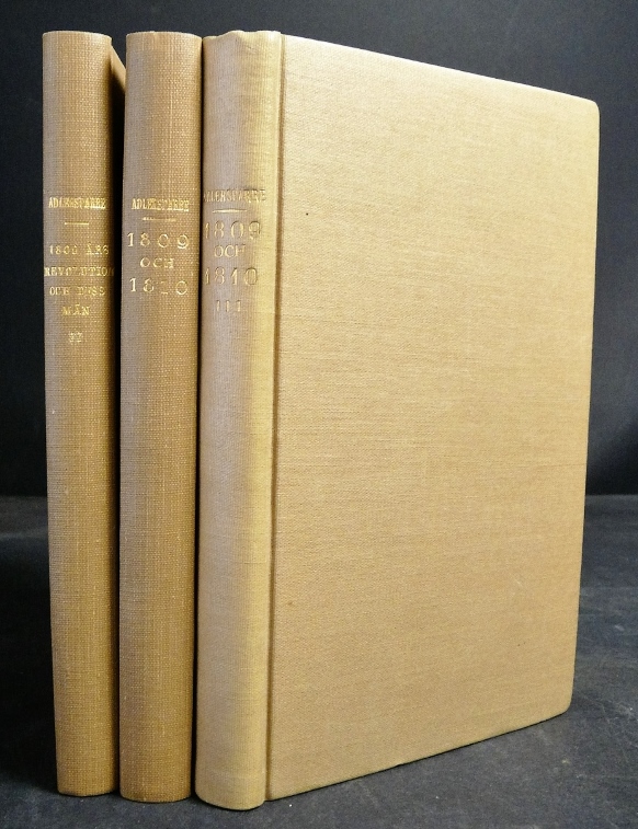 C. A. ADLERSPARRE 1809 och 1810 Tidstaflor I-II