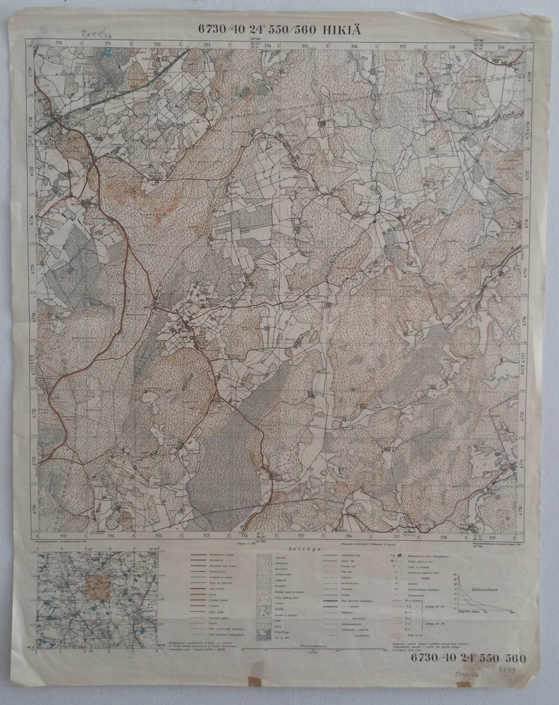 Hikiä. Topografinen kartta (1940)