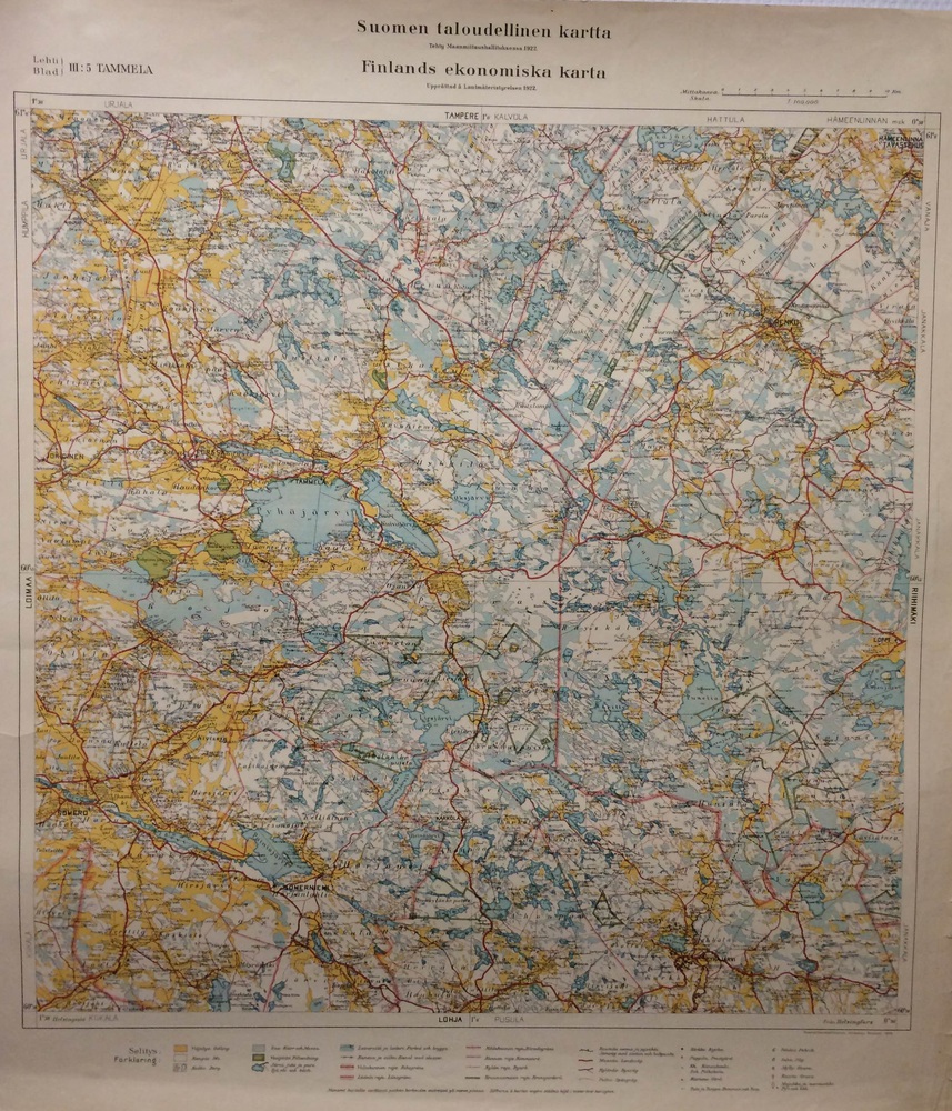 Tammela. Suomen taloudellinen kartta (1922)