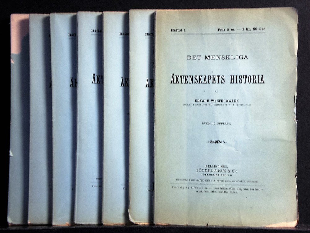 Westermarck, Edvard: Det menskliga äktenskapets historia - kansatiede