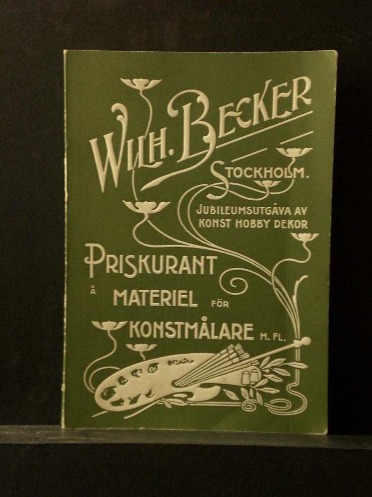Priskurant å materiel för konstmålare m. fl.