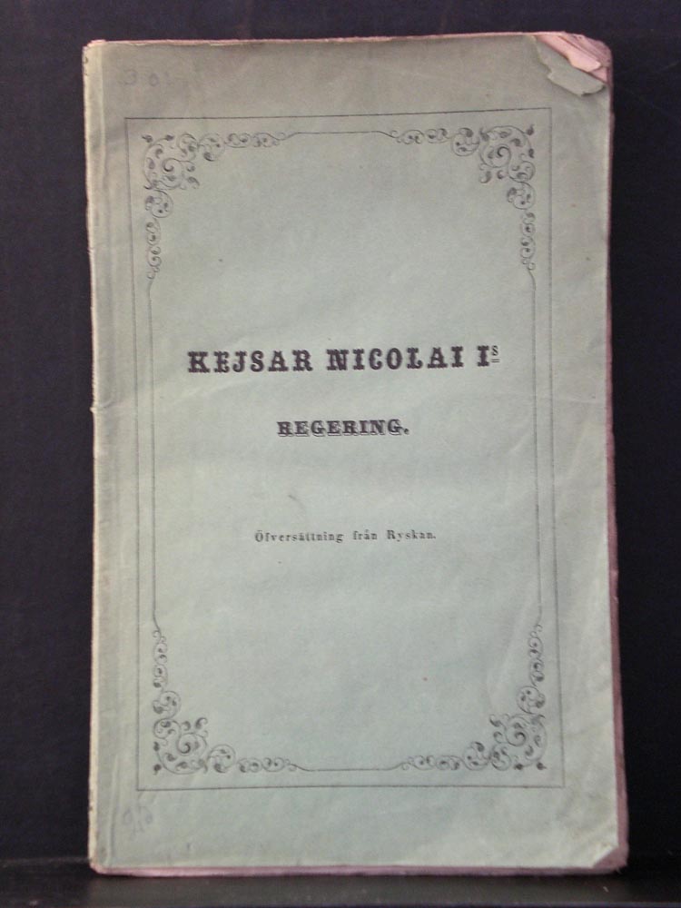 Historisk öfversigt af Kejsar Nicolai Is regering (1850)