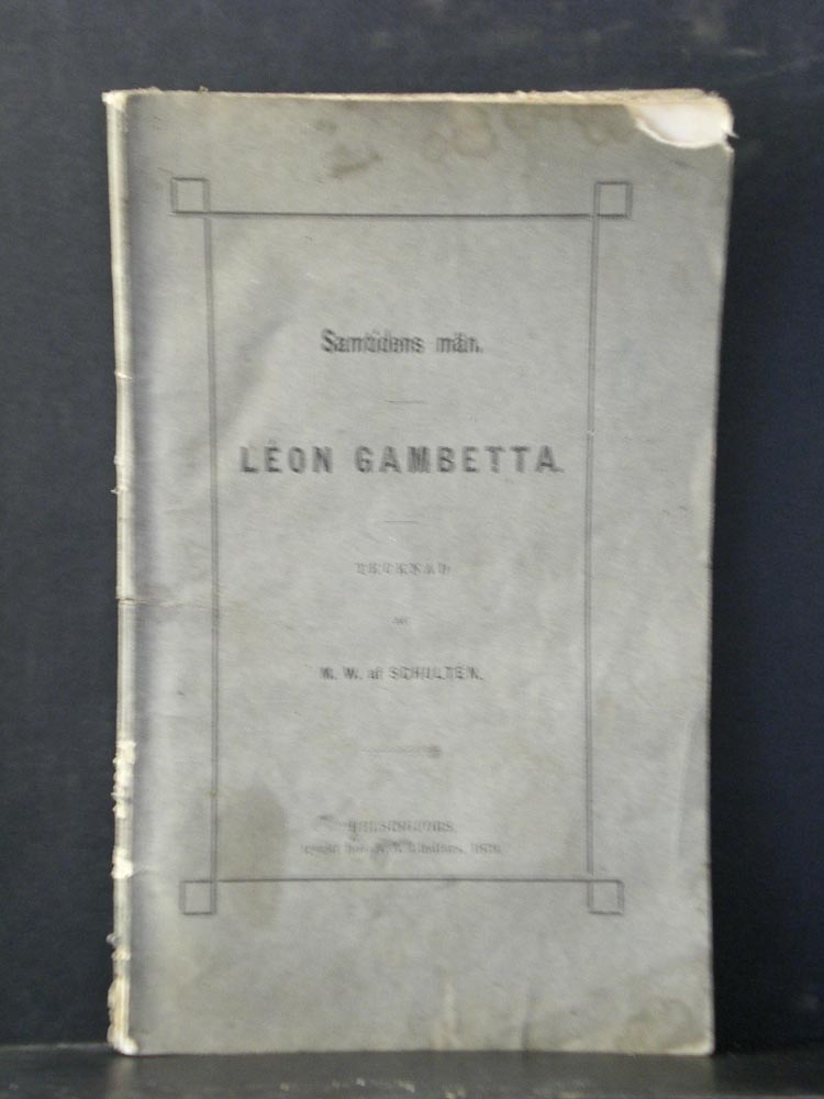 Samtida män. Léon Gambetta. Tecknad af M. W. af Schultén (1879)