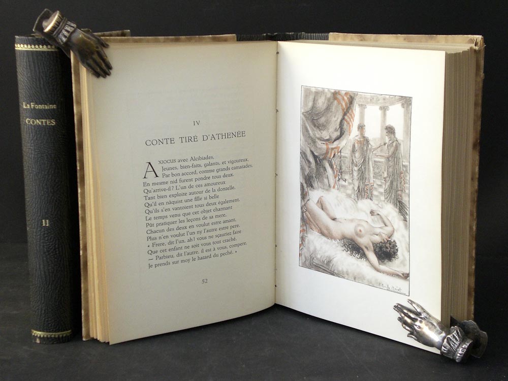 La Fontaine, Jean de (Becat, Paul-Emile; 1885-1960): Contes.I-II. Edition conforme aux textes originaux établie par Louis Perceau et ornée d´illustrations originales par Paul-Emile Becat