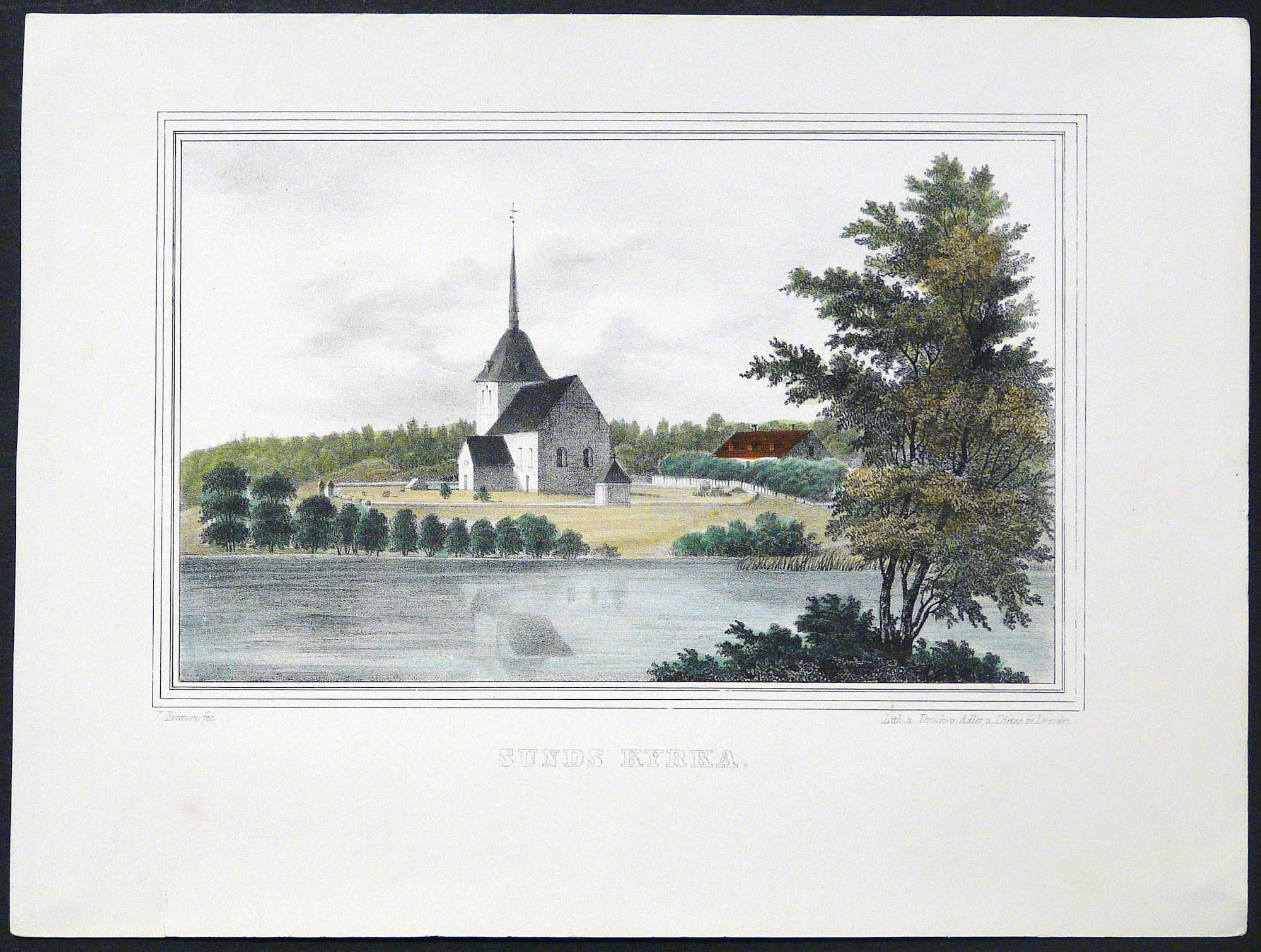 Sunds kyrka. Finland framställdt i teckningar (1845)