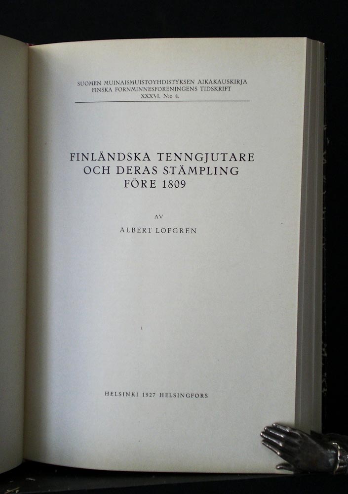 Finländska tenngjutare och deras stämpling före 1809