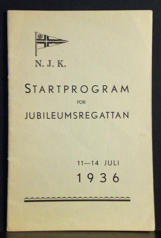 N. J. K. Startprogram för jubileumsregattan 11.14 juli 1936