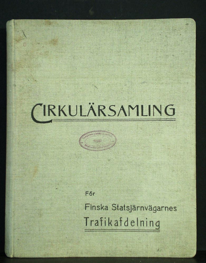 Alfabetisk cirkulärsamling för finska statsjärnvägarnes trafikafdelning 1909