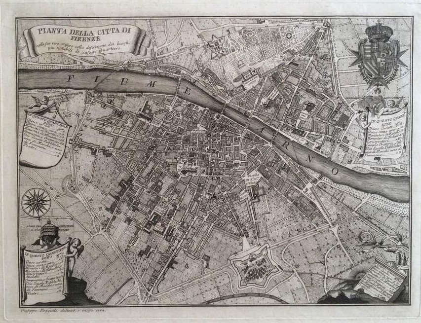 Poggiali, Giuseppe: Pianta della citta di Firenze