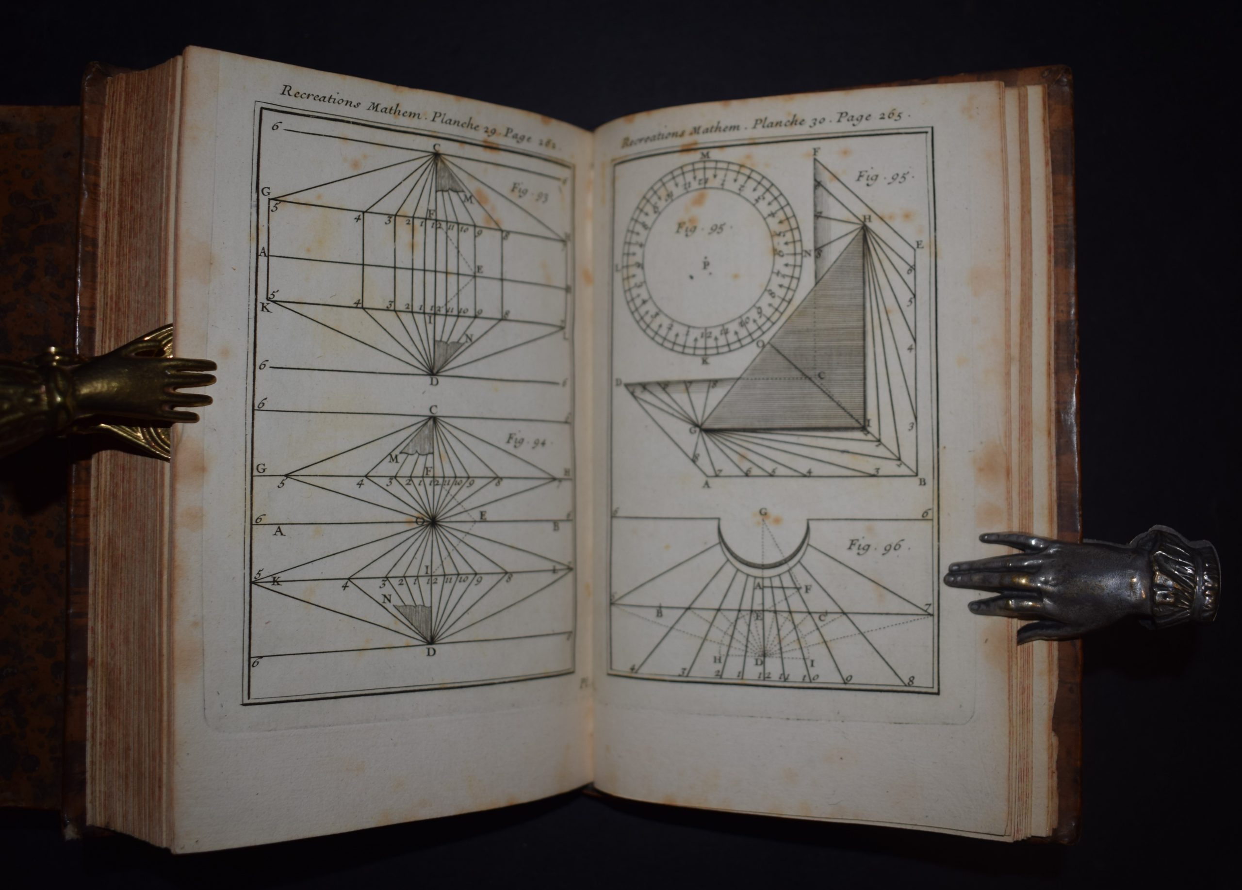 OZANAM, JACQUES Recreations Mathematiques et Physiques I-II (1694)