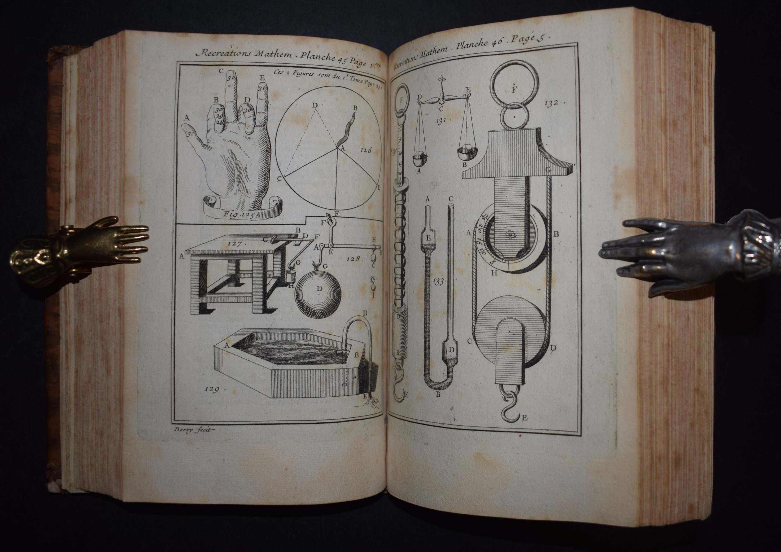 OZANAM, JACQUES Recreations Mathematiques et Physiques I-II (1694)