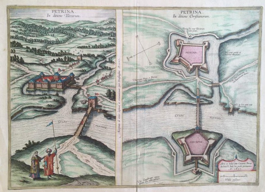 Braun, G. & F. Hogenberg: Petrina in ditione Turcarum. Petrina in ditione Christianorum
