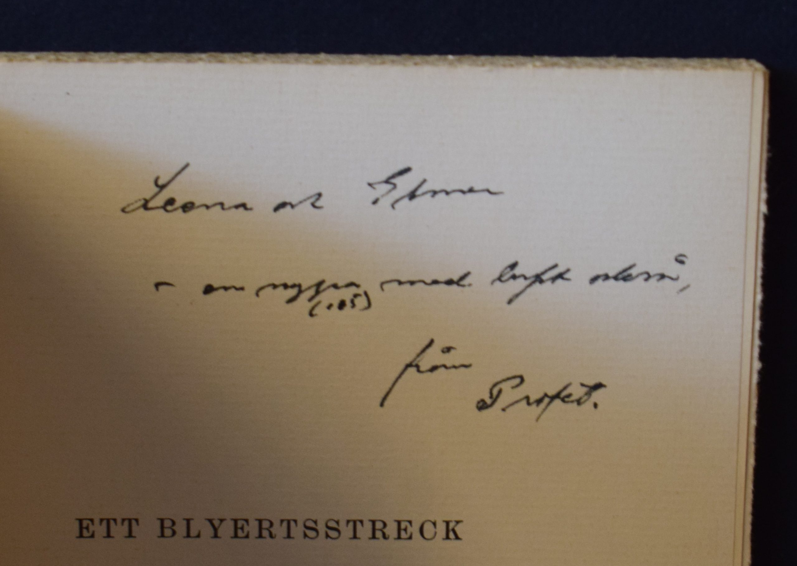 Björling, Gunnar: Ett blyertsstreck (*dedikation till Leena och Elmer Diktonius) - Image 2