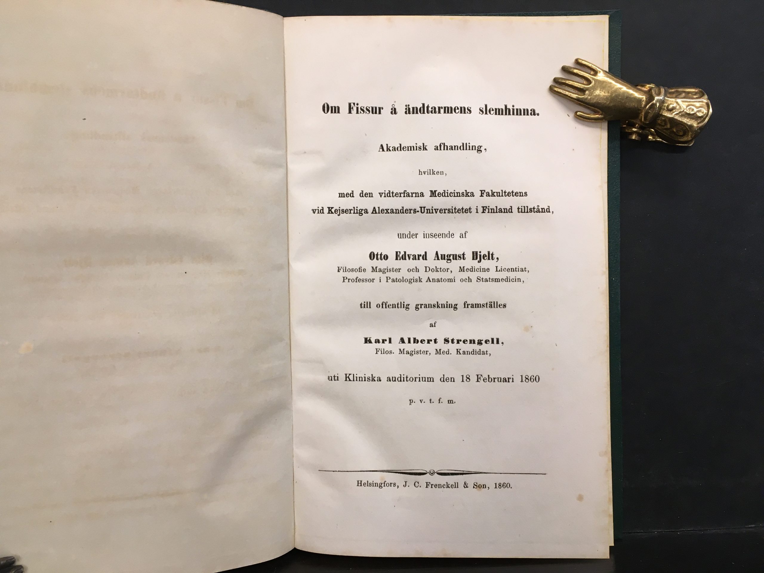 Strengell, Karl Albert: Om fissur å ändtarmens slemhinna (1860) - Image 2