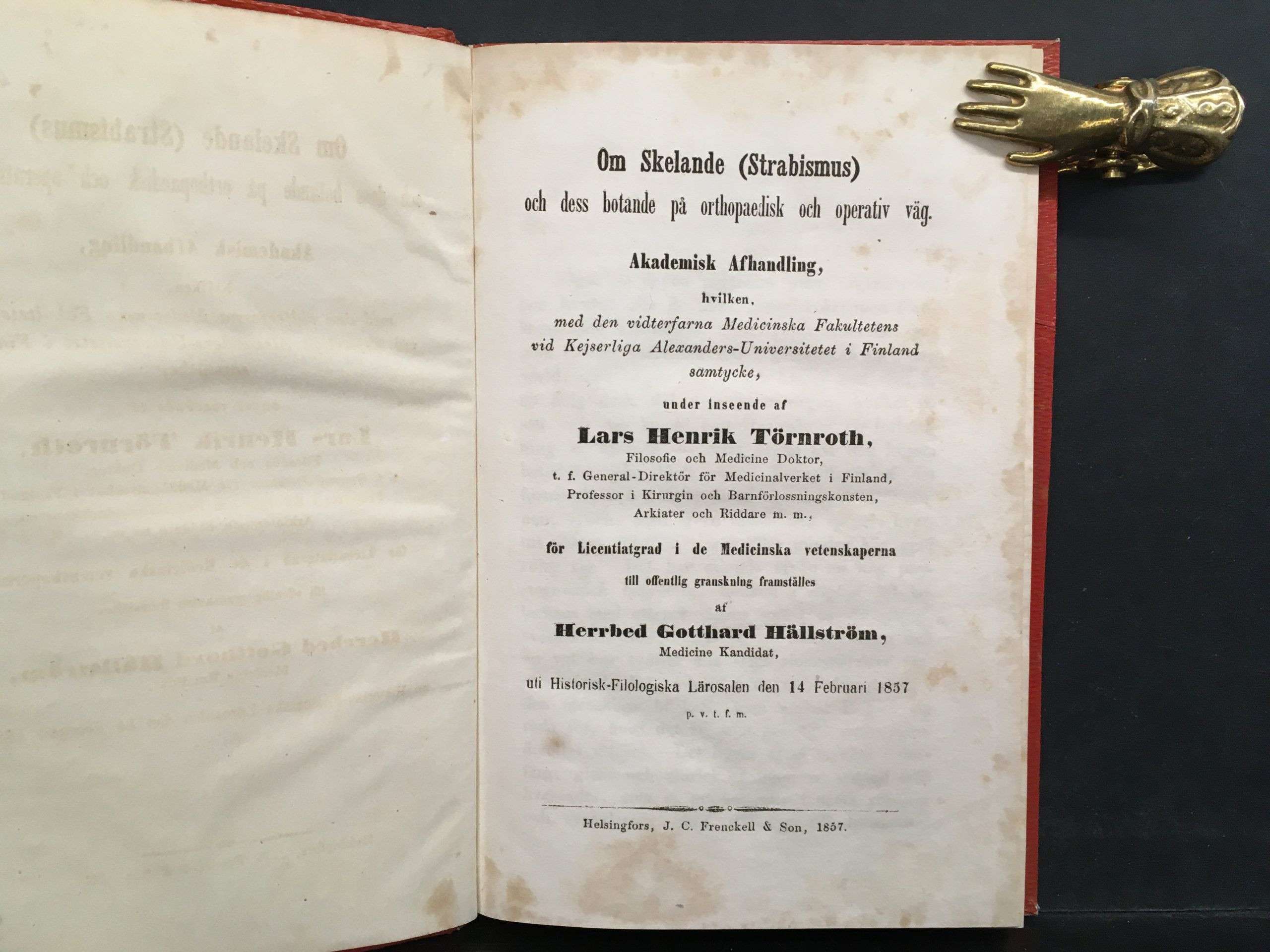 Hällström, Herbed Gotthard: Om skelande (strabismus) och dess botande på orthoaedisk och operativ väg (1857) - Image 2