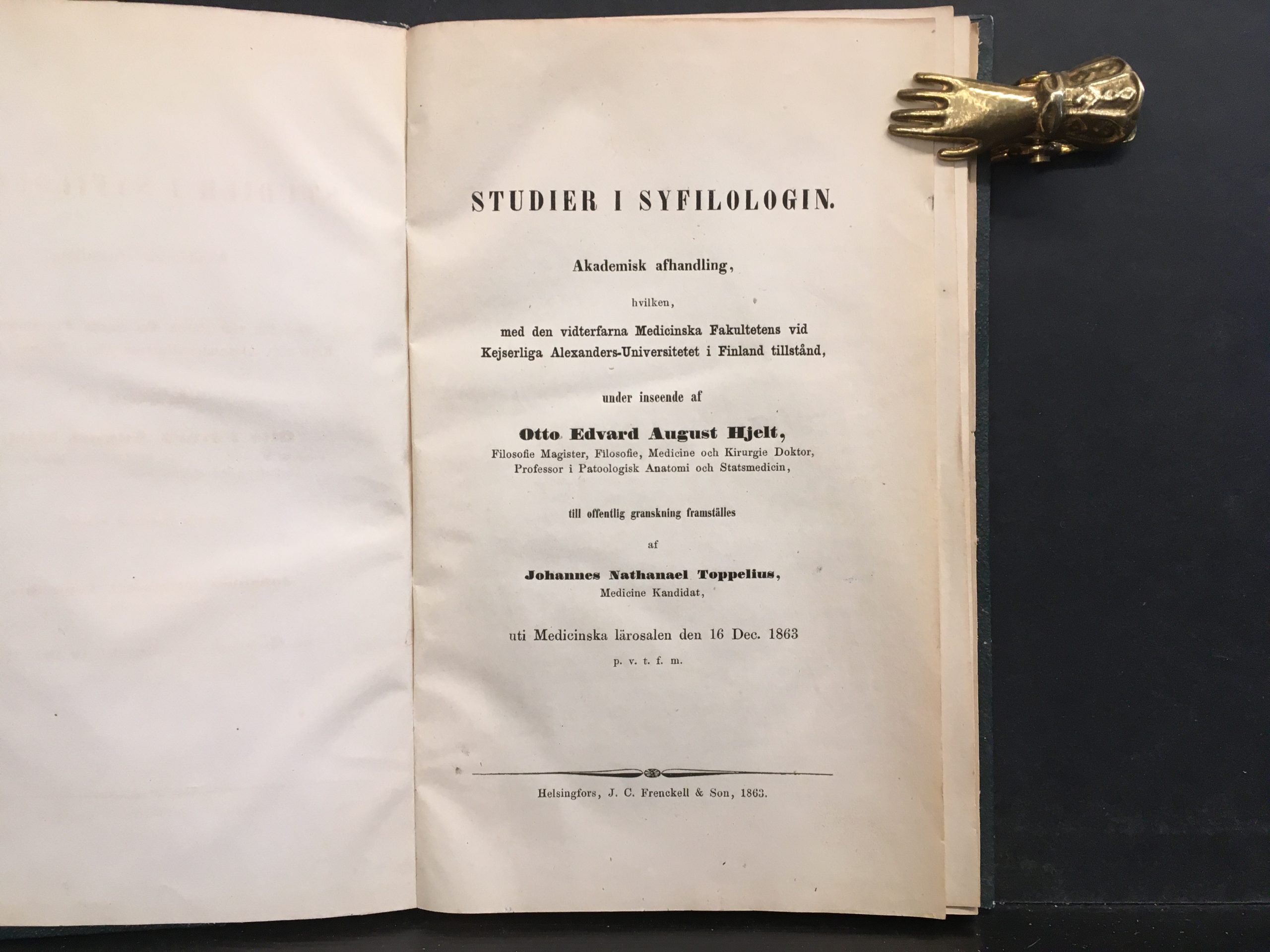 Toppelius, Johannes Nathanael: Studier i syfilologin (1863) - Image 2