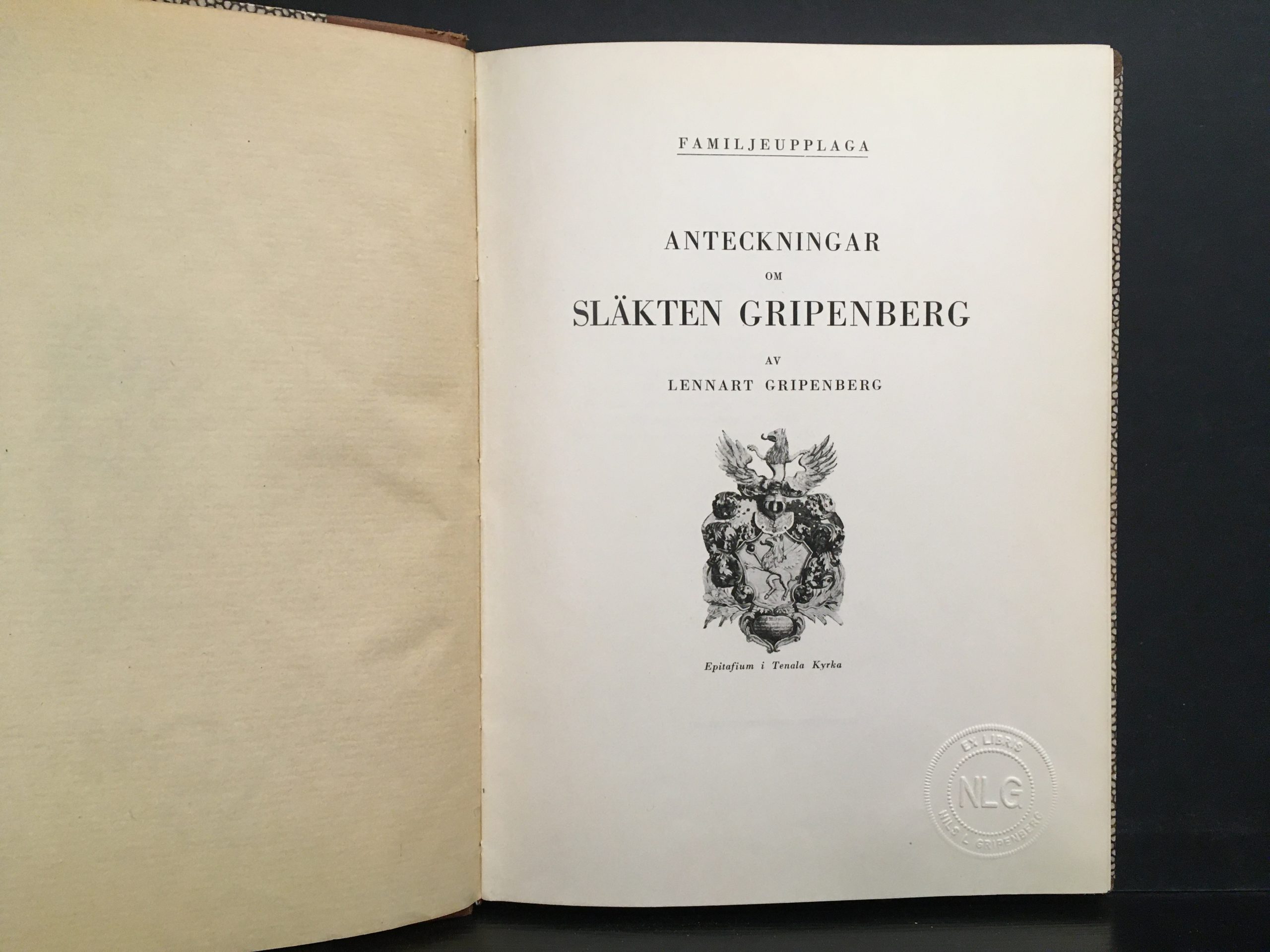 Gripenberg, Lennart: Anteckningar om släkten Gripenberg (1927) - Image 2