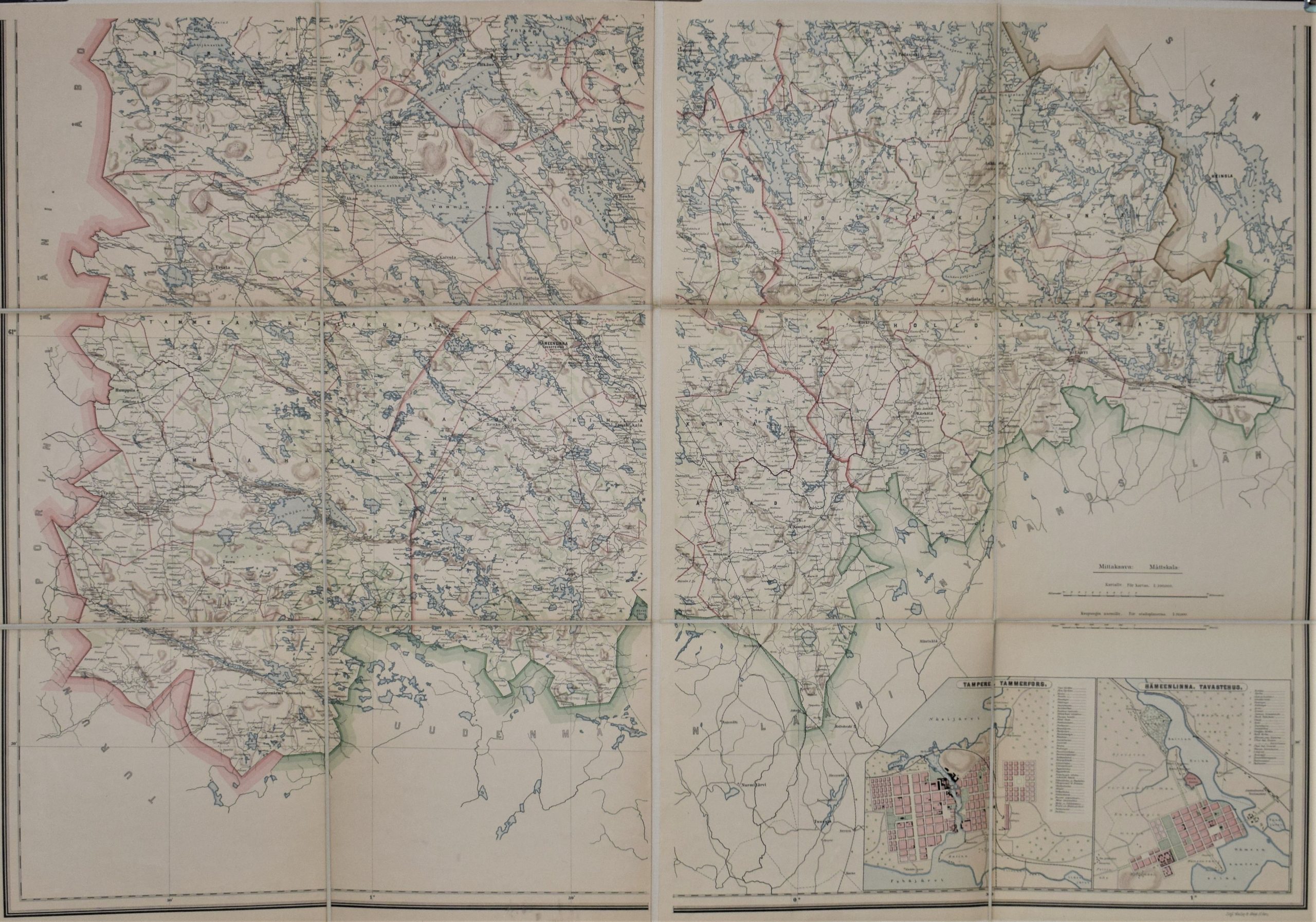 Inberg, I. J.: Kartta Hämeen läänistä 1893 - Image 2