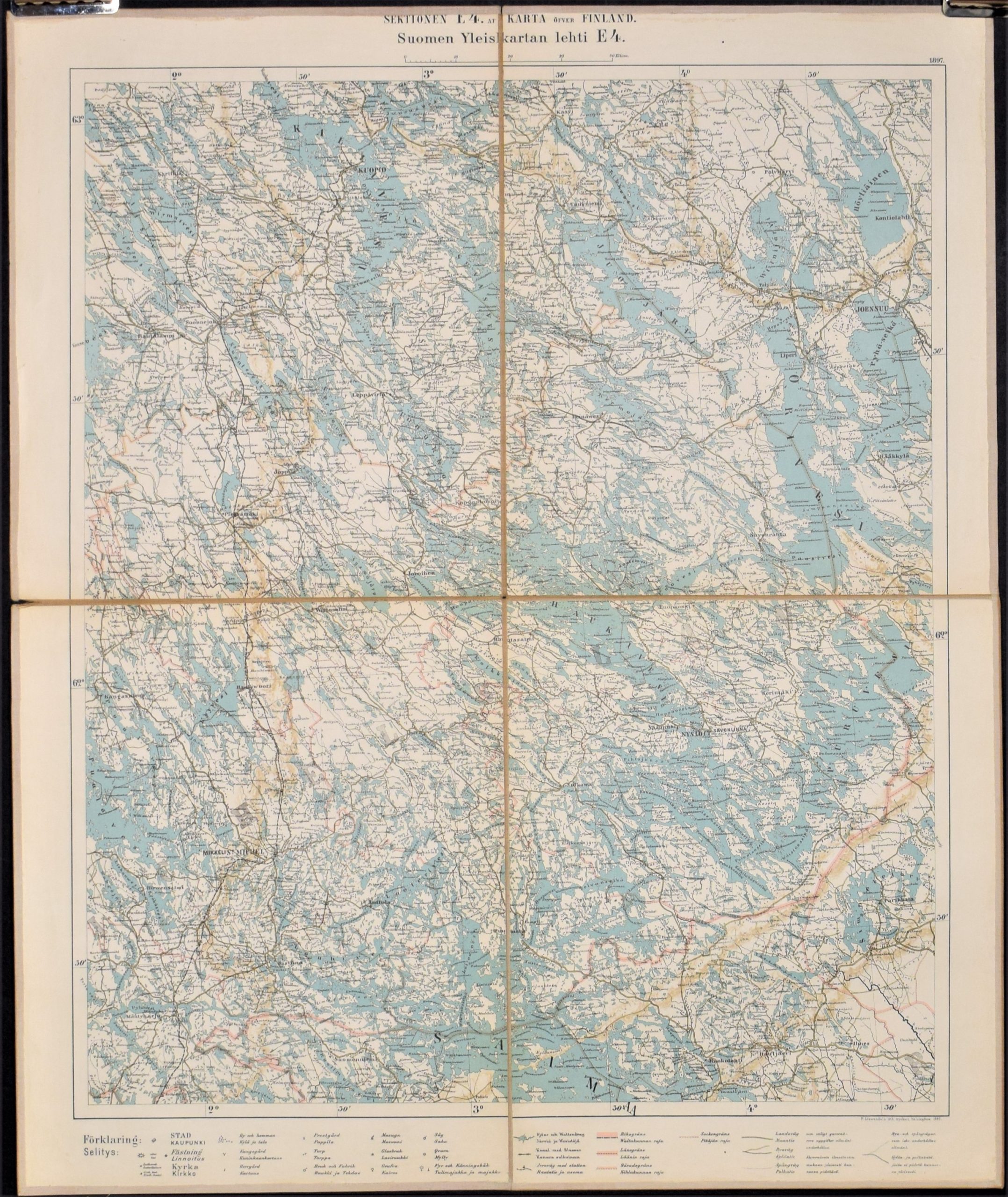 Större del af St.Michels län med tillgränsande delar af Kuopio och Wiborgs län (1897)