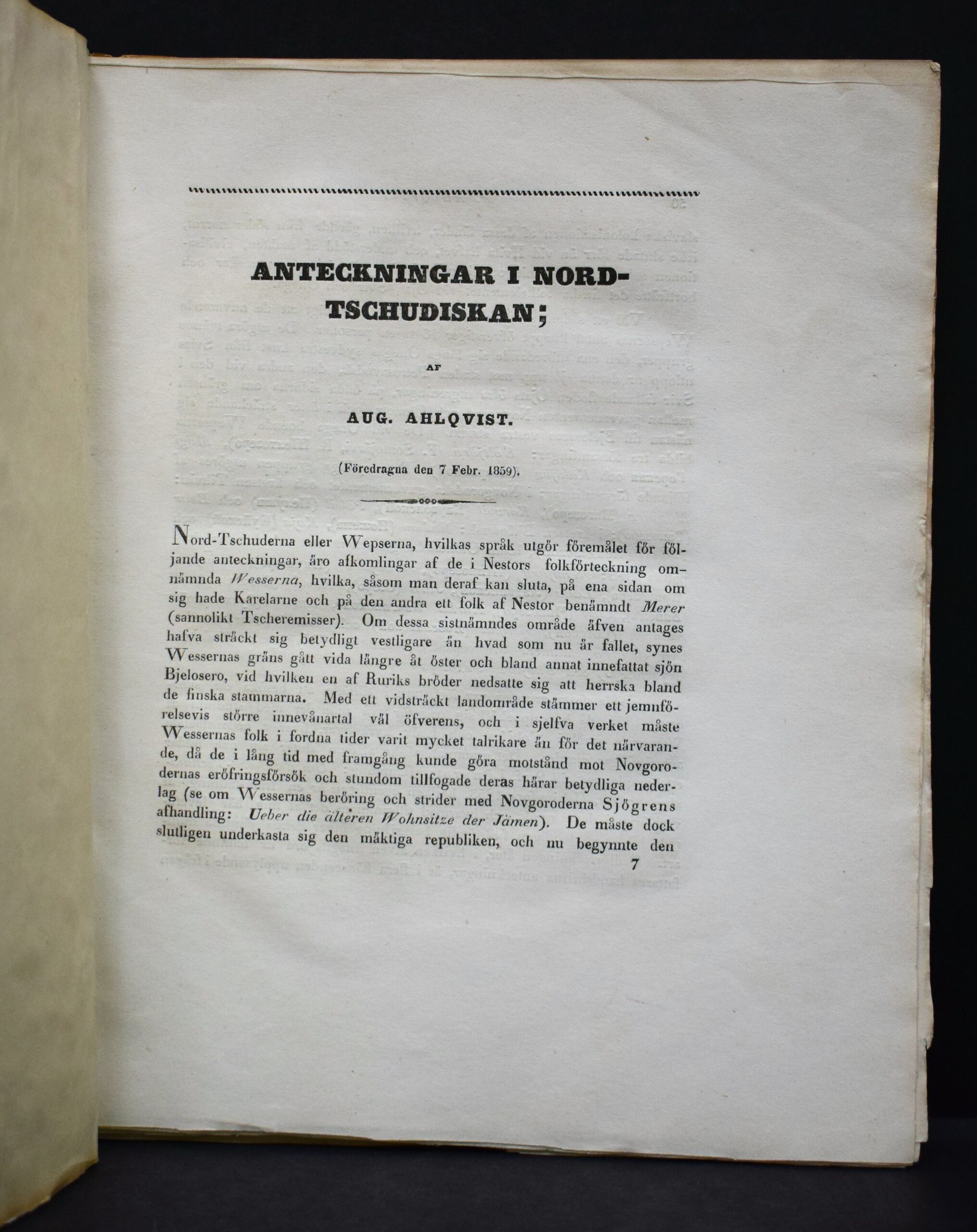 Anteckingar i Nordtschudiskan (2)